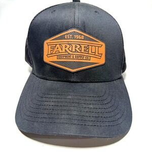 Richardson 112 Farrell Equipment Supply Co Black Mesh Snapback Trucker Hat Cap